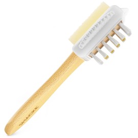 Limpiador de cepillos de piel de gamuza y nobuck para padres, Blanco, 4 - Brush w/ Top Eraser