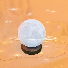 DIDWI Moon Lamp, 16 Colours 3D Moon Light Rotating Moon Globe Night Lights with Remote Control Desk Room Decorative Lamp for Children Adults Gifts (Moon)