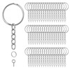 100 Pcs 25mm Keychain Rings and Keyring Chains & 100