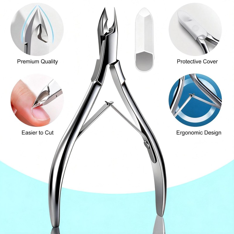 Cbiumpro 5 Pack Cuticle Trimmer Set with Pusher Cutter Clipper