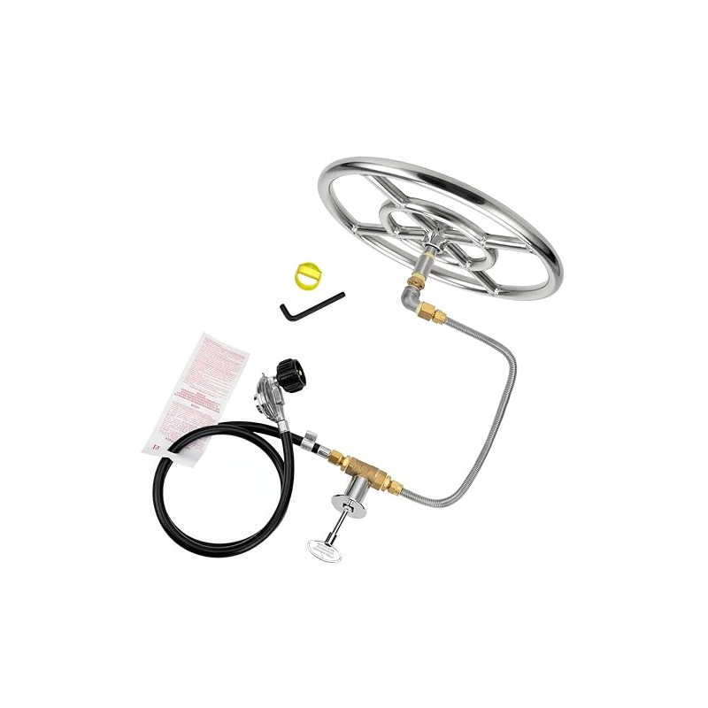 Duheri 12-inch LP Propane Gas Fire Pit Burner Ring Installation