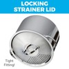 Stainless Steel Pasta Pot with Locking Strainer Lid, 5.5 Quart