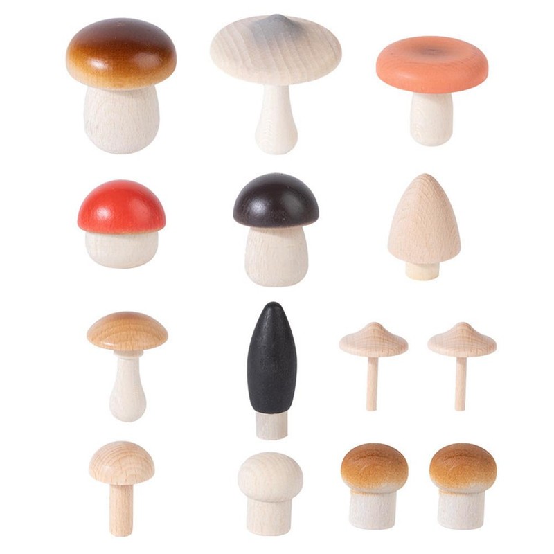 Wooden Mushroom Picking Toys Simulation Mushroom Picking Game Educational Toys