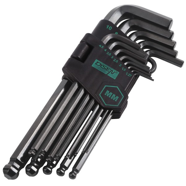DISEN 13 Pieces Hex Key Allen Wrench Set Metric Size