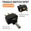 Toggle Switch SPDT On/Off/On, 3 Position, 20A at 12V DC,