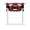 AAtter Red Black Kitchen Valance Curtain for Window Burgundy Rectangle