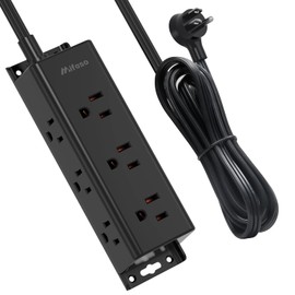 Surge Protector Power Strip - Mifaso 5Ft Exetnsion Cord with Multiple Outlets, 9 Widely Spaced Outlets, Flat Plug, Wall Mount for Home Office Dorm