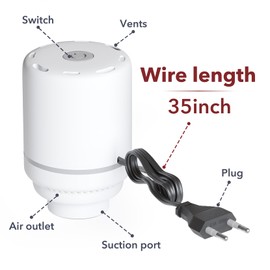 Elektrische Luftpumpe für Vakuum-Aufbewahrungsbeutel, nur für Vakuumbeutel der Marke MEIQIHOME geeignet.