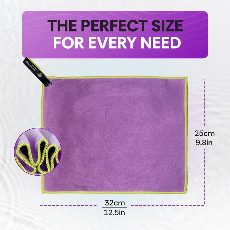 Toalla ultraligera de secado rápido (morado)