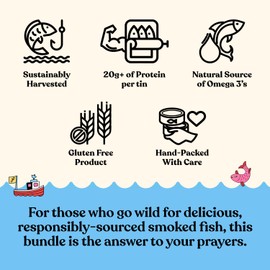 Fishwife Smoked Rainbow Trout 3-Pack (3.7 Ounce) | ASC-Certified Sustainable Seafood, Gluten Free, Omega-3s | Handpacked in BPA-NI Tins