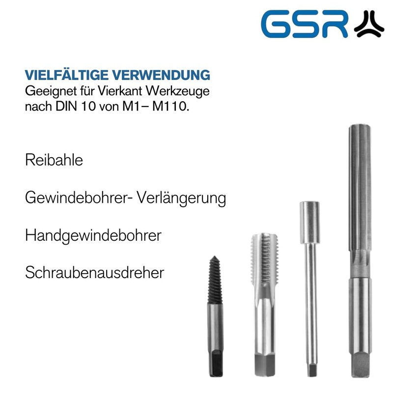 GSR Steel Tap Wrench with Centring Eye, Silver (Size 1.1/2