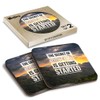 2 x Square Coasters - Positive Start Quote Motivation Mountains