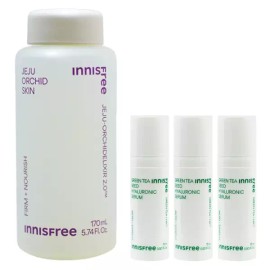 Innisfree 이니스프리 한란 스킨+(히알루론산 세럼15mlx3개 추가) Innisfree Orchid Skin+ (with Hyaluronic Acid Serum 15ml x 3)