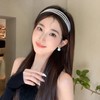 3 Layer Pearl Headband for Women Girls White Pearl Hair