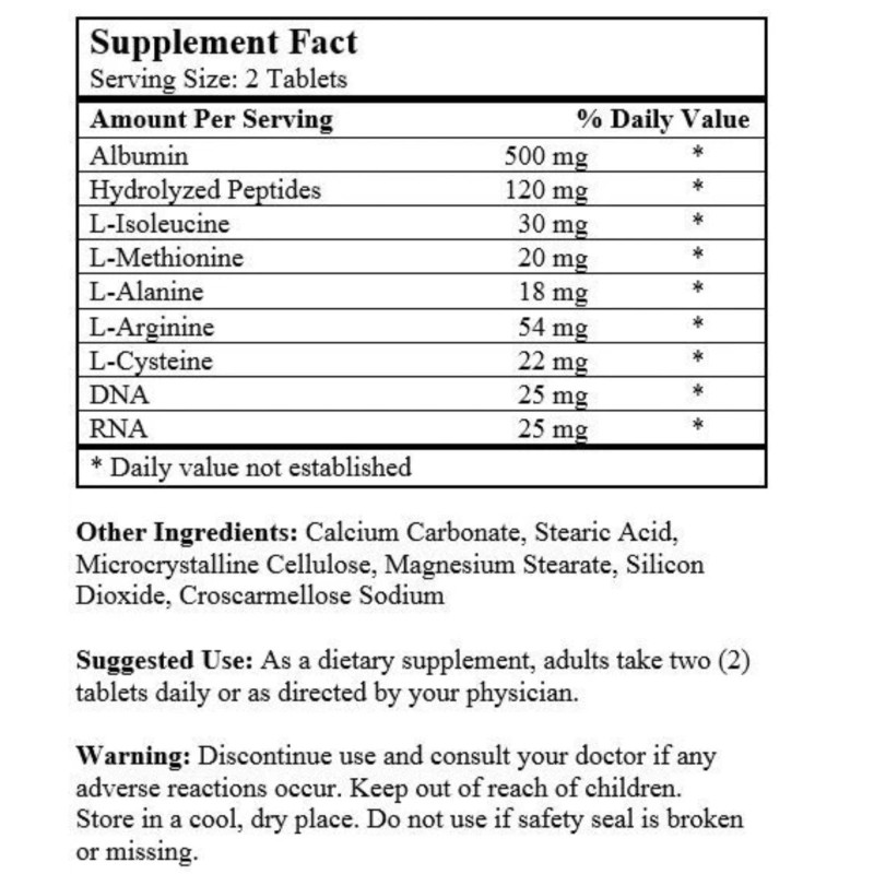 Nu-Health 8 bottles of Super Albumin 100 Tablets Dietary Supplement