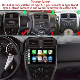2+32GB for Nissan Versa Sedan Radio 2015-2019 Android 13 Car Stereo 10.1" Touchscreen Wireless Carplay Android Auto DSP Bluetooth GPS Navigation FM with Free Reverse Camera