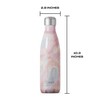 S'well Stainless Steel Water Bottle, 17oz, Geode Rose, Triple Layered