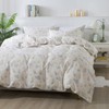 Brandream 100% Muslin Cotton Duvet Cover Set Queen Size 3-Piece