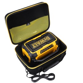 Tourmate Hard Case applicable DEWALT Bluetooth Speaker,Travel Case for 20V MAX Speaker, DCR010 100 ft Range Speaker Storage Box (Only Box) (Black + Yellow)