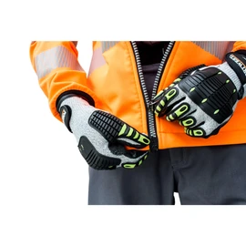 Portwest A722 Durable Anti Impact Cut Resistant Glove Grey/Black, Medium