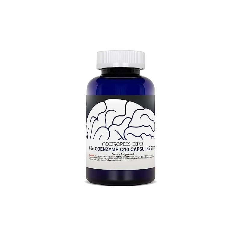 Nootropics Depot- “Cápsulas de Coenzima Q10 | 200mg | Ubiquinona