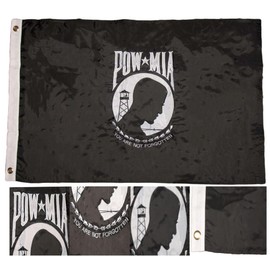2x3 Embroidered POWMIA Pow Mia Double Sided 220D Nylon Flag 2'x3' Heavy Duty