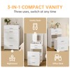 PulseFay Compact Vanity with 3 Drawers, 3 in 1 Vanity