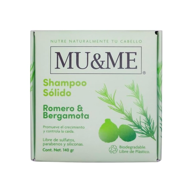 MU&ME Shampoo en Barra para Crecimiento y Control - Shampoo