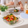 NUTRIUPS Glass Baking Dish with BPA Free Lids, Square Baking