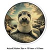 Medium 100mm 'Grey Seal Pup' Permanent Sticker Decal for Cars/Windows/Bins/Walls