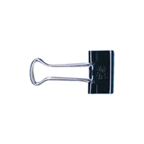 Charles Leonard Binder Clips, Small, 3/8 Inch Capacity, Black/Silver, 12-Box