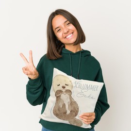 speecheese Otter Pillow with Saying Sleeping Corner Ottler Baby Relaxing Pillow Sweet Sleep Gift Birthday Birth