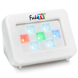 FakeTV - FTV-7 White – Advanced Home Security Television Simulator – Theft Deterrent – Energy-Saving LED – Dummy Home Security TV Program Simulation