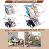 6 Pcs Clear Stackable Storage Bins with Lids, Large+extra Large
