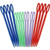 LORJE 16picks Colorful Plastic Sewing Needles,Large-eye Knitting Needles,DIY Sewing Handmade