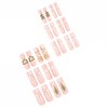 MERVF Long Press on Nails Square Fake Nails White Print