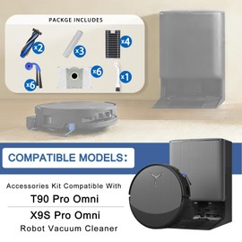 Accessories Kit Compatible with Ecovacs Deebot T90 Pro Omni Robot Vacuum