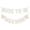 Daxilonyz Gold Glitter “Soon to Be Mr & Mrs” Banner,