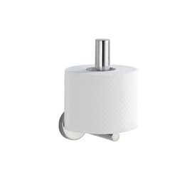 WENKO Ersatzrollenhalter Mod. Bosio Shine, Wandhalter für Toilettenpapier aus Edelstahl, glänzende Oberfläche, 8 x 18 x 12,5 cm