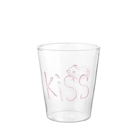 KASANOVA Water Glass with Water Letters Kiss Table