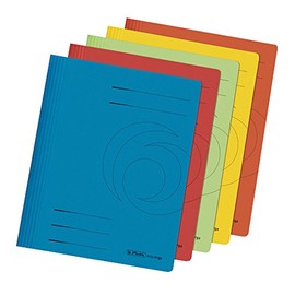 Herlitz 11083342 File Folder A4, Commercial and Administrative Filing, Manila Folder, Pack of 5, Assorted Colours