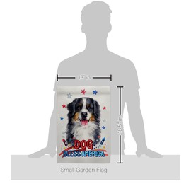 Breeze Decor Patriotic Bernese Mountain Garden Flag Set Mailbox Hanger Dog Puppy Spoiled Paw Canine Fur Pet Nature Farm Animal Creature House Banner Small Yard Gift Double-Sided, Made in USA