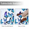 Yibeas Tablecloth Round Butterflies Table Cloth Nature Blue Butterflies Table