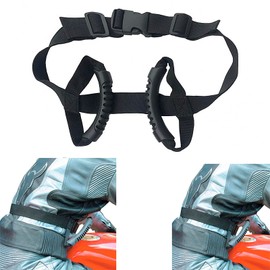 Motorcycle Pillion Grab Handles Rear Seat Passenger Waist Safety Belt Adjustable Rider Grips Non-Slip Protection Motorcycle Safe Strap Children Elders Anti-Fall Handles for Bike Scooter Motorcycle