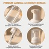3 Pack 2oz Clear Plastic Foam Pump Bottles with Sticker