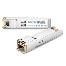 QINIYEK SFP to RJ45 Copper Module, 10Gbase-T SFP+ Computer Network Transceiver Compatible with Cisco, Meraki, Ubiquiti, D/TP Link, Supermicro, Netgear, Broadcom, Plug and Play, Hot-Plugable, 30M