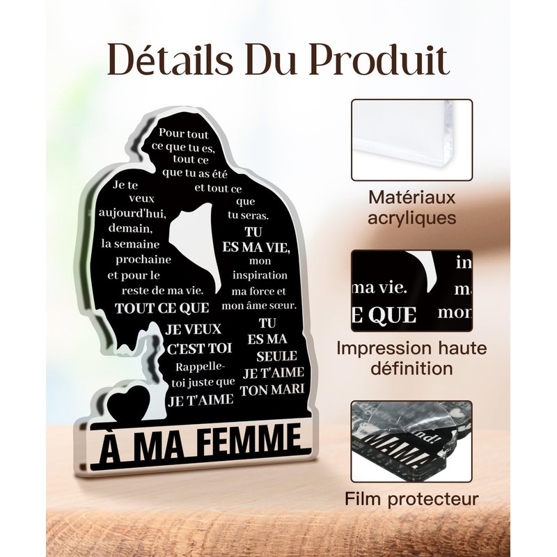 Putuo Decor - Dekoration aus Acryl für Damen – romantische