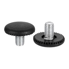 DTGN M8x10x25mm(DxLxOD) Screw on Furniture Glide Leveling Feet - 24Pack - Good for Furniture - Adjustable Thread Furniture Levelers - Black