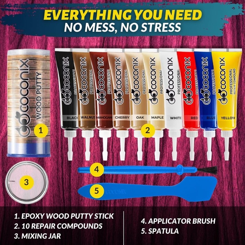 Coconix Floor & Furniture Repair Kit | Fix Scratches, Scuffs,