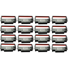 Bixolon (RRC-201BR-16) ERC-30, 16-Pack KD02-00057A Black and Red Ribbon Cartridge ink Compatible with SNBC SRP-275 & SRP-270 (GRC-220BR)